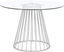 Gio Round Glass and Chrome Contemporary Dining Table