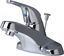 Chrome Single Handle Centerset Bathroom Faucet with Pop-Up Drain