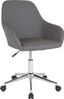 Gray LeatherSoft Mid-Back Task Chair with Chrome Base