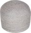 Livabliss Aqua Braided Jute Round Pouf, 19.75"W x 16"H