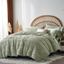 Green Boho Tufted Full Microfiber Comforter Set