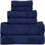 Navy Blue Oversized Cotton Hand and Washcloth Set