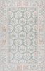 Ivory and Green Floral Synthetic Area Rug, 3x5