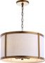 Thatcher Transitional LED Drum Pendant Light - Gold and White