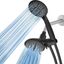 Matte Black Dual 2-in-1 Handheld and Rain Shower Head Combo