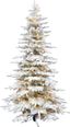 7.5' White Pine Artificial Christmas Tree with LED Lights