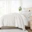 Light Gray Striped Microfiber Queen Bedspread Cover Set