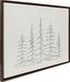 Minimalist Evergreen Trees Sketch Framed Canvas Wall Art, 28x38