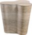 Gray Travertine Free Form Stone Side Table