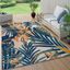 Tropical Floral Multi-Color Synthetic Indoor/Outdoor Rug 3'3"x5'