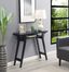 Sleek 36" Black Wood and Metal Console Table with Storage