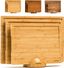 3-Piece Bamboo Cutting Board Set with Holder