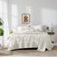 Ivory California King Polyester Bedspread Set with Pillow Shams