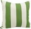 Sage and White Striped Outdoor Square Pillow