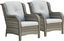 Gray Wicker Patio Chairs with Cushions, Set of 2