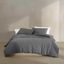 Graphite Queen Organic Microfiber Reversible Comforter Set