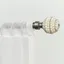 Gunmetal Adjustable Curtain Rod with Faux Pearl and Rhinestone Finial