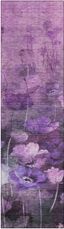 Addison Purple Floral Machine-Washable Runner Rug with Non-Slip Backing