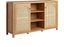 English Oak 58" Modern Rattan & Wood Sideboard