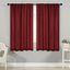 Extended Deep Berry Blackout Polyester Drapes, 2-Piece Set