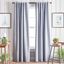 Gray 84-Inch Cotton Linen Blackout Curtain Panel Pair