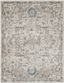 Barkham Beige Blue Gray Medallion Washable 5' x 7' Rug