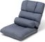 Adjustable Blue Memory Foam Floor Chair with Removable Pillow