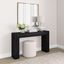 56 Inch Black Solid Wood Console Table with Storage