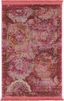 Pink Rectangular Synthetic Reversible Washable Area Rug