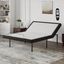 Twin XL Adjustable Metal Frame Bed with Upholstered Base