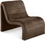 Rich Brown Velvet Channel Tufted Accent Chair