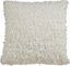 Ivory Faux Lamb Fur 18" Square Throw Pillow