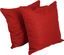 Paprika Red 25" Square Double-Corded Floor Pillows, Set of 2