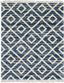 Blue Geometric Braided Shag 8' x 10' Synthetic Rug