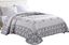 Carnation Rose Floral Embroidered Full Bedspread - Lavender