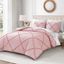 Light Pink Twin Microfiber Reversible Comforter Set