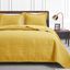 Yellow Coin Pattern Twin Microfiber Quilt Set