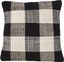 Black and White Cotton Buffalo Plaid Euro Pillow Cover