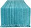 Teal Cotton Fringe Table Runner 13x72