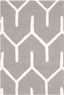 Gray Hand-Tufted Wool Geometric 2' x 3' Area Rug