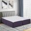 Eggplant Twin Polyester Pleated Bed Skirt with Split Corners