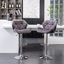 Gray Velvet Diamond Tufted Swivel Adjustable Barstools, Set of 2