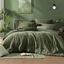 Olive Green Full Microfiber Reversible Bed in a Bag Set