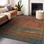 Terracotta Multicolor Stripe Synthetic 8' x 10' Washable Rug