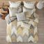 Yellow Ikat Chevron Cotton Full Comforter Set