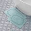 Aqua Cotton Reversible 2-Piece Bath Mat Set