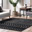 Elysian 8' x 10' White and Black Geometric Synthetic Area Rug