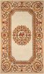 Ivory Hand Tufted Wool Medallion Area Rug 3'6" x 5'6"