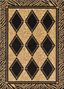 Wildlife Inspired Black and Light Brown Geometric Area Rug