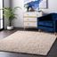 Cozy Haven Solid Beige Shag Square Area Rug